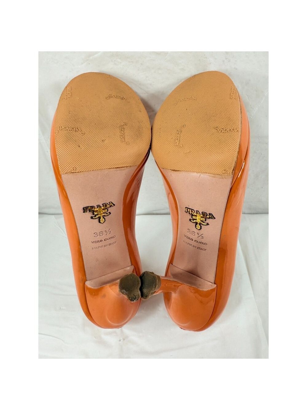 PRADA Pumps Heel Leather vintage Y2K - Picture 10 of 15
